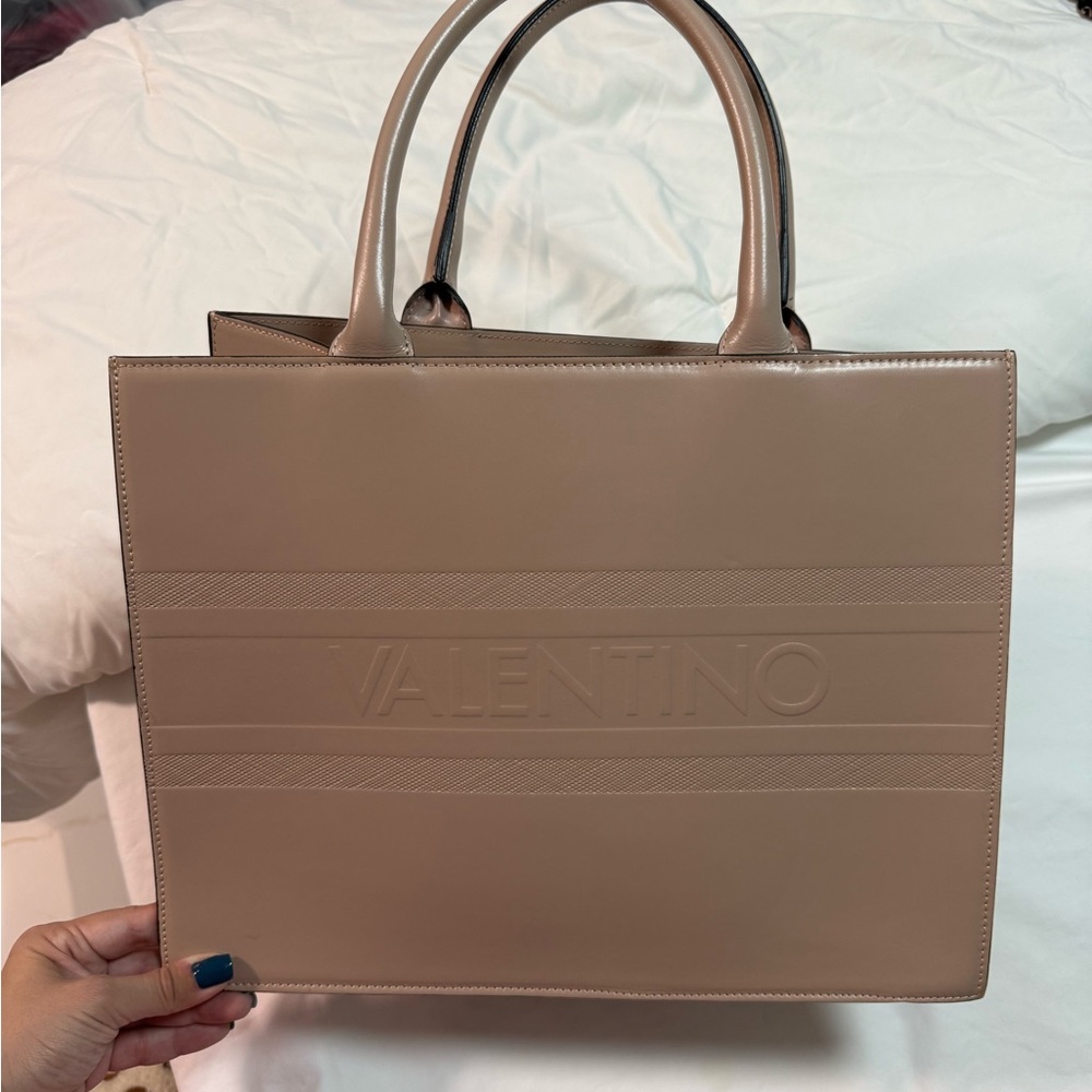 Valentino Beige Leather Tote